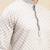 Sanwara Men's White Printed Long Sleeve Cotton Elegant Kurta with Pyjama