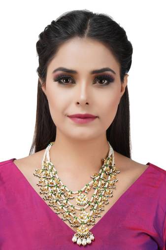 22KT Gold Plated 3 Layered Rani Haar