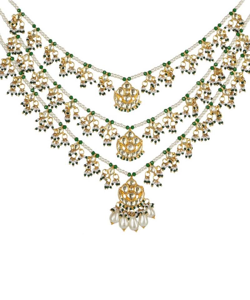 22KT Gold Plated 3 Layered Rani Haar