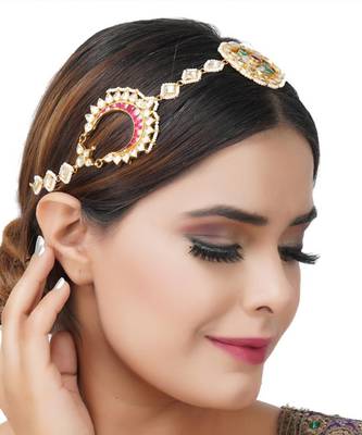 Kundan Gold Plated Head Band 22KT Gold Plated 1