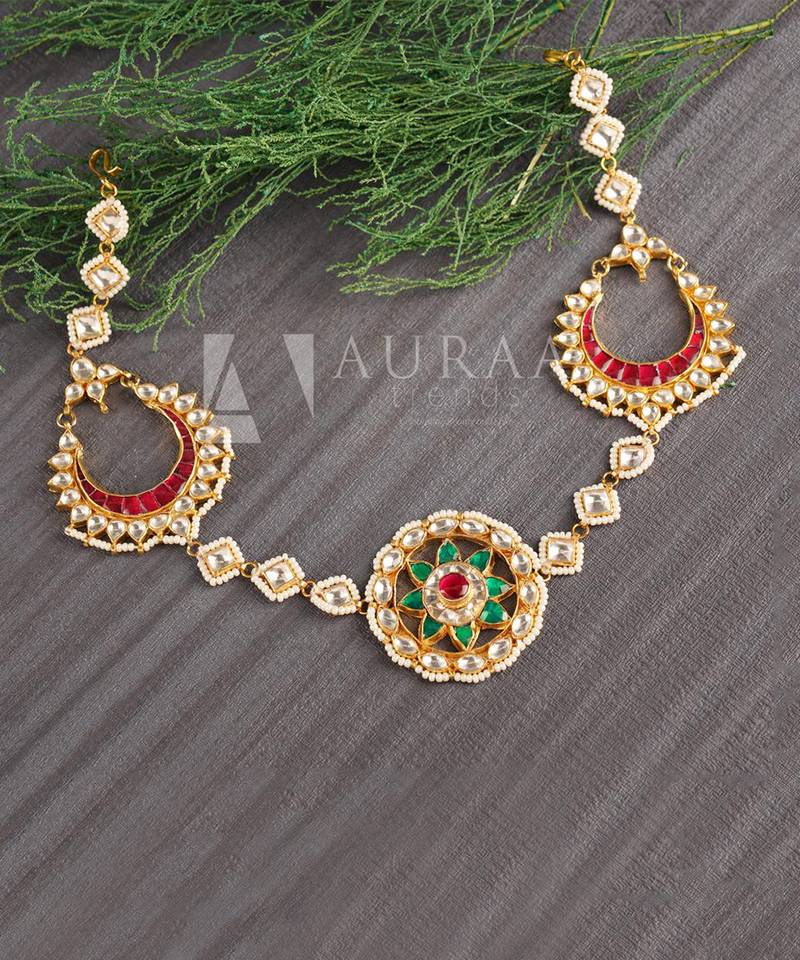 Kundan Gold Plated Head Band 22KT Gold Plated