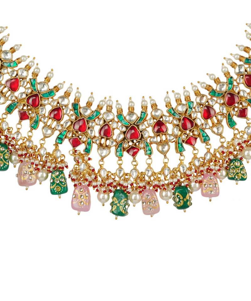 Kundan Necklace Set 22KT Gold Plated