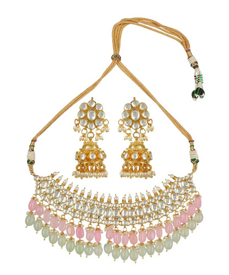 Kundan Necklace Set 22KT Gold Plated