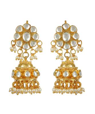 Kundan Necklace Set 22KT Gold Plated 5