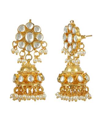 Kundan Necklace Set 22KT Gold Plated 6