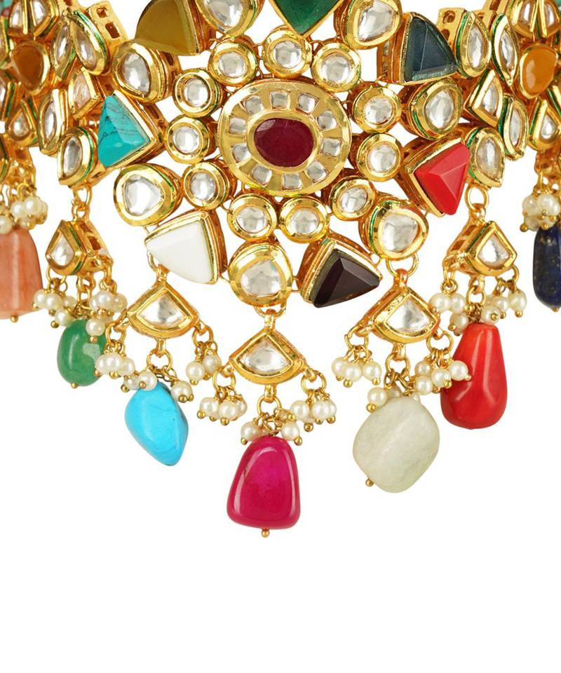 Kundan Necklace Set 22KT Gold Plated