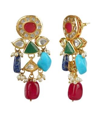 Kundan Necklace Set 22KT Gold Plated 6