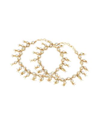 22KT Gold Plated Kundan Anklet 4