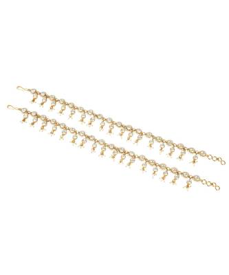 22KT Gold Plated Kundan Anklet 5
