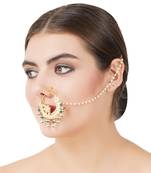 22KT Gold Plated Kundan Nath