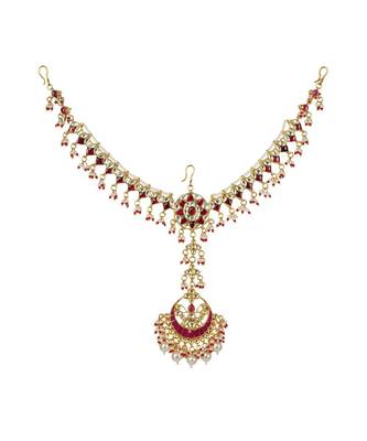 22KT Gold Plated Kundan Mathapati 2