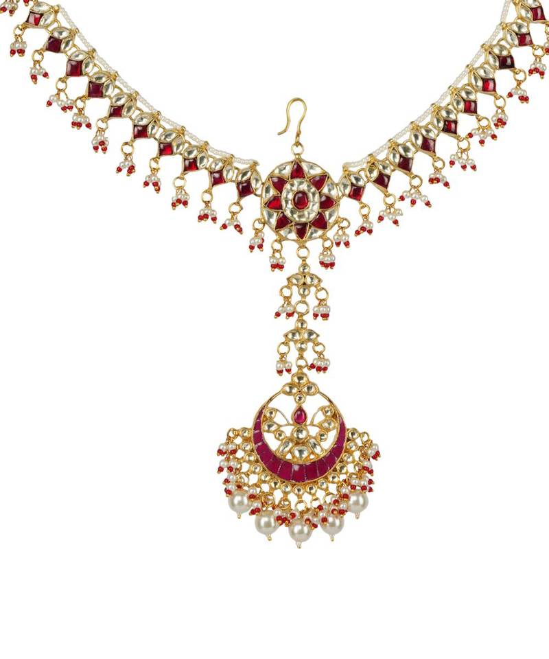 22KT Gold Plated Kundan Mathapati