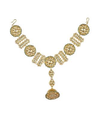 22KT Gold Plated Kundan Mathapati 4