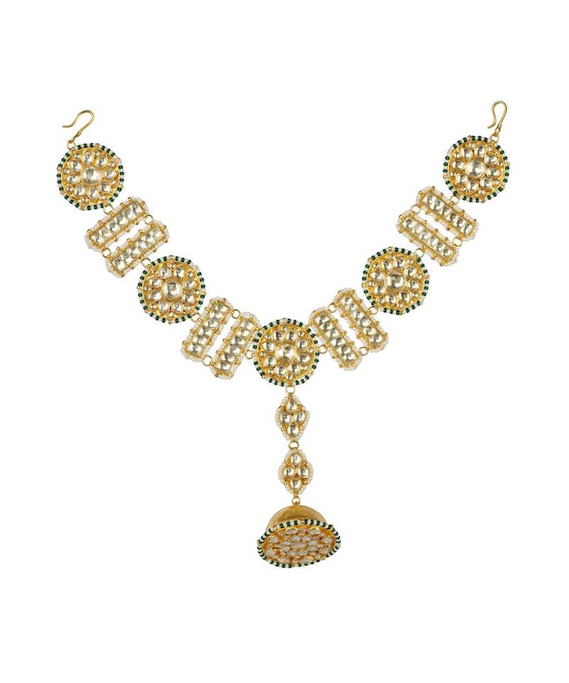 22KT Gold Plated Kundan Mathapati