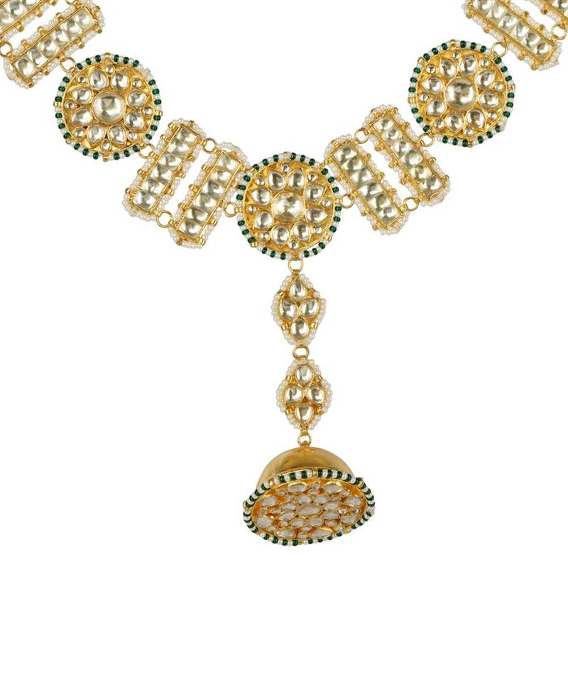 22KT Gold Plated Kundan Mathapati