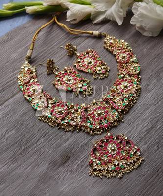 Kundan Necklace Set 22KT Gold Plated 2