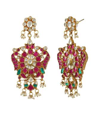 Kundan Necklace Set 22KT Gold Plated 7