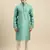 Sanwara Men's Light Green Woven Long Sleeve Art Silk Elegant Kurta with Pyjama