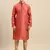 Sanwara Men's Pink Woven Long Sleeve Art Silk Elegant Kurta with Pyjama