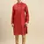 Sanwara Men's Red Woven Long Sleeve Art Silk Elegant Kurta with Pyjama