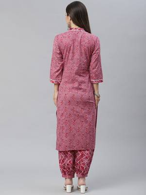 Magenta printed cotton ethnic-kurtis 2