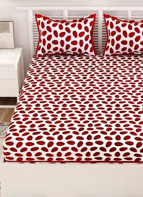 Rajasthani Maroon Color Printed 100% Cotton  Double Bedsheet 3