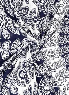 Jaipuri Blue Color Morpankhh Print 100% Cotton Double Bedsheet 2