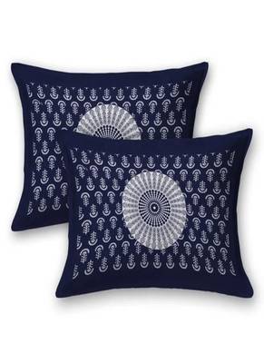 Jaipuri Blue Color Morpankhh Print 100% Cotton Double Bedsheet 4