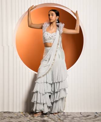Pastel Blue Ophelia RoseDrape 2