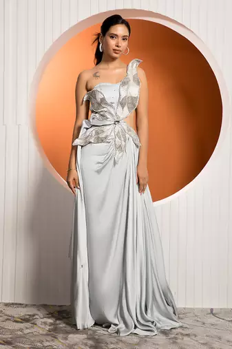 Pastel Blue Lily Gown
