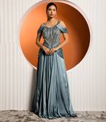 Steel Blue Viola Gown