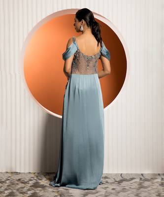 Steel Blue Viola Gown 3