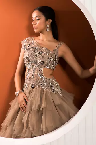Warm Tan Rue Gown