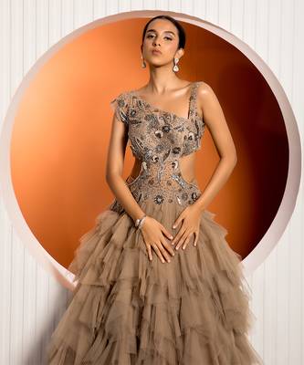 Warm Tan Rue Gown 4