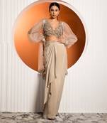 Warm Tan Pansies Set