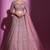 MAUVE EMBROIDERED GEORGETTE FESTIVE & PARTY WEAR SEMI STITCHED LEHENGA