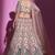 CREAM EMBROIDERED SOFT NET FESTIVE & PARTY WEAR SEMI STITCHED LEHENGA