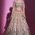 CREAM EMBROIDERED SOFT NET FESTIVE & PARTY WEAR SEMI STITCHED LEHENGA
