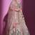 CREAM EMBROIDERED SOFT NET FESTIVE & PARTY WEAR SEMI STITCHED LEHENGA
