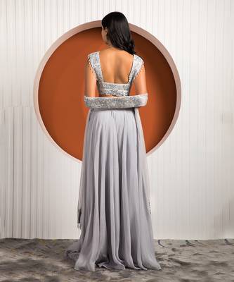 Powder Blue Rose Set 4