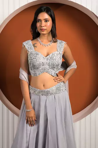 Powder Blue Rose Set