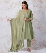 Baroque Flower Mint Kurta Set