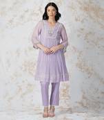 Baroque Flower Paneled Tunic Set