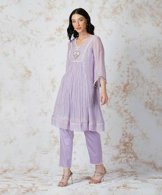 Baroque Flower Paneled Tunic Set 2