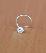 Silver diamond nose-ring