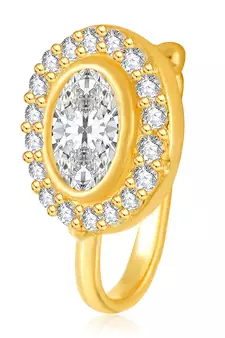 Gold diamond nose-ring