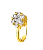 Gold diamond nose-ring