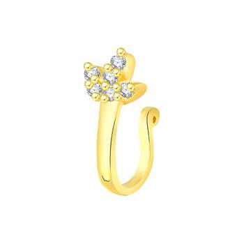 Gold diamond nose-ring 1