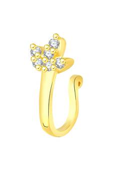 Gold diamond nose-ring