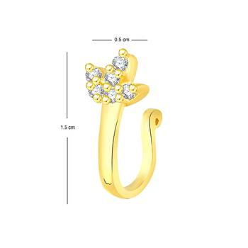 Gold diamond nose-ring 2